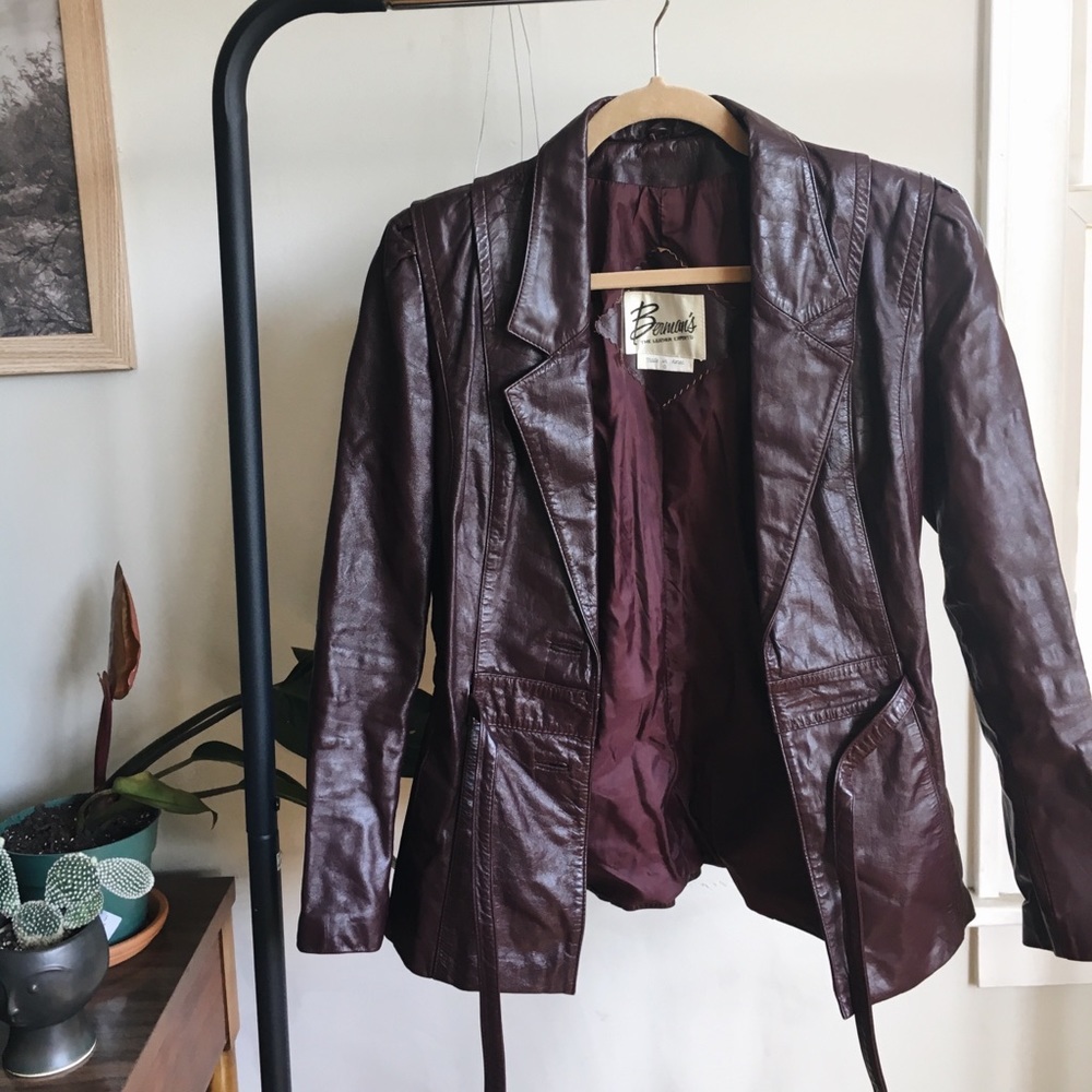 Last chance Vintage Leather Burgundy Jacket